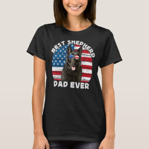 ブラックドイツシェパード男性へパパGSP犬顔名 Tシャツ