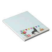 ブラックドイツシェパードGSDドッグカラフル誕生日 ノートパッド (アングル)