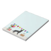 ブラックドイツシェパードGSDドッグカラフル誕生日 ノートパッド (回転)