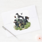 ブラックドイツ短編ポインタ スクエアシール (封筒)