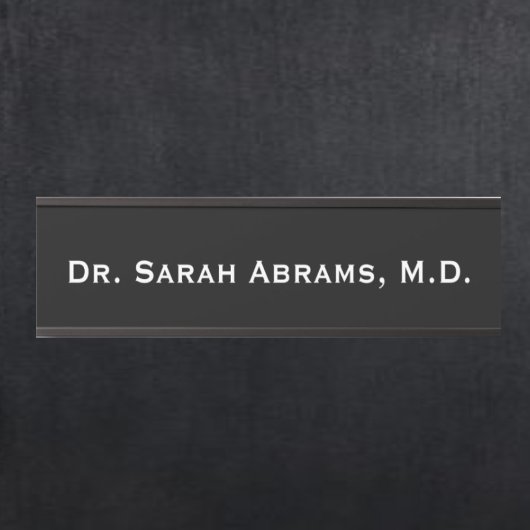 ブラックドクターズオフィスドクタードアサイン名プレート サインプレート