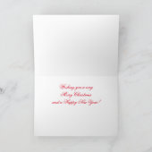 ブラックドッグおもしろいサンタハットクリスマスカード サンキューカード (内部)