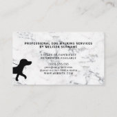 ブラックドッグウォーカーシルエットフェイクオン大理石 名刺 (裏面)