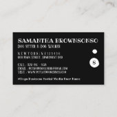 ブラックドッグスパサロン シッティングバス グルーマー 名刺 (裏面)