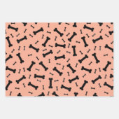 ブラックドッグボーンズデザイン ラッピングペーパーシート (正面)