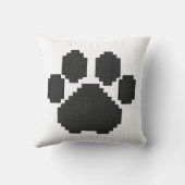 ブラックドッグポープリント建物ブロック クッション (裏面)