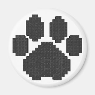 ブラックドッグポープリント建物ブロック マグネット
