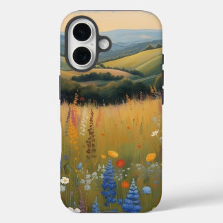 ブラックドッグワイルドフラワー iPhone 16ケース