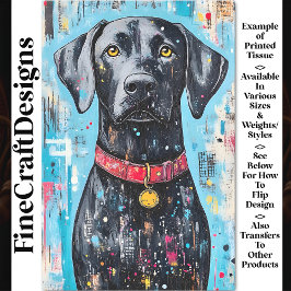 ブラックドッグ、レッドカラー、カラフルZ6絵を描デコペ 薄葉紙