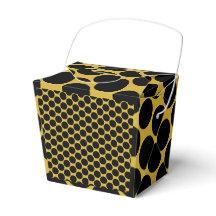 ブラックドットスタイルのゴールド テイクアウト 2x2x2.75