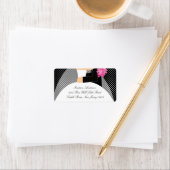 ブラックドットズブライド&グルーマー差出人住所ラベル ラベル (インサイチュ)