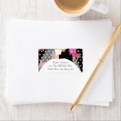 ブラックドットズブライド&グルーマー差出人住所ラベル ラベル (インサイチュ)