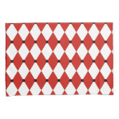 ブラックドットハ赤と白レキン 枕カバー (正面右)