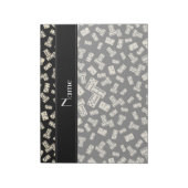 ブラックドパーソナライズされたミノ ノートパッド (回転)