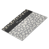 ブラックドパーソナライズされたミノ ノートパッド (アングル)