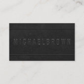 ブラックドライバーはっきりしたミニマルモダンリストQRコード 名刺 (正面)