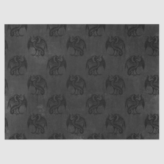 ブラックドラゴンが木炭デコページに登場 薄葉紙 (正面)