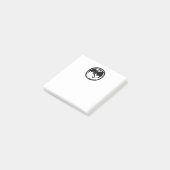 ブラックドラゴンのホワイトノートパッド ポストイット (アングル)