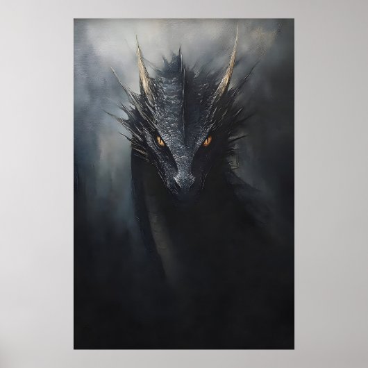 ブラックドラゴンの壁画、憂鬱なゴブリンコア ポスター (正面)