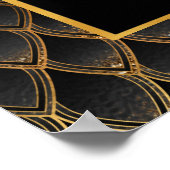 ブラックドラゴンはかりで測金ゴールドバースデーパーティーへようこそ ポスター (角)