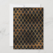 ブラックドラゴンはかりで測金ゴールドフェイクグリッター誕生日 サンキューカード (裏面)