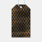 ブラックドラゴンはかりで測金ゴールド誕生日ありがとう ギフトタグ (裏面)