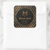 ブラックドラゴンはかりで測金ゴールド誕生日ありがとう スクエアシール (バッグ)