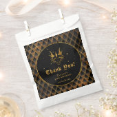 ブラックドラゴンはかりで測金ゴールド誕生日ありがとう フェイバーバッグ (クリップ留めされた状態)