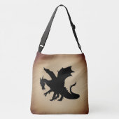 ブラックドラゴンエンシェント紙 クロスボディバッグ (裏面)