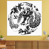 ブラックドラゴンキャンバスプリント キャンバスプリント (インサイチュ (リビング))