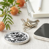 ブラックドラゴンキーチェーン キーホルダー (側面)