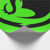 ブラックドラゴングリーンマットラッピング紙大 ラッピングペーパー (角)