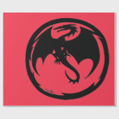 ブラックドラゴンコーラルマットラッピング紙ラージ ラッピングペーパー (フラット)