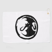 ブラックドラゴンゴルフタオル ゴルフタオル (横)