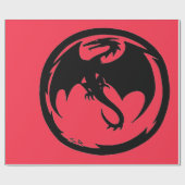 ブラックドラゴンサンゴ光沢ラッピング紙ラージ ラッピングペーパー (フラット)