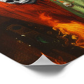 ブラックドラゴンシャドーワークウィッチーAIアートマット値 ポスター (角)