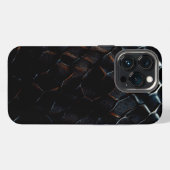 ブラックドラゴンスケールiPhoneケース iPhoneケース (裏面横)