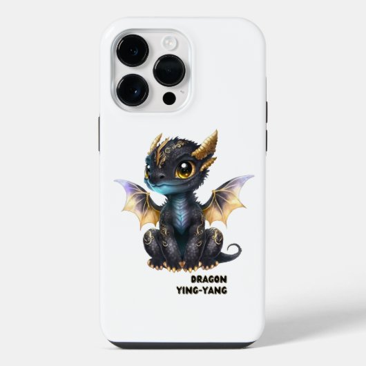 ブラックドラゴンデザイン iPhoneケース (裏面)