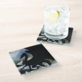 ブラックドラゴンファンタジーブルーマウンテンズ ガラスコースター (アングル)