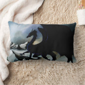 ブラックドラゴンファンタジーブルーマウンテンズ ランバークッション (ブランケット)