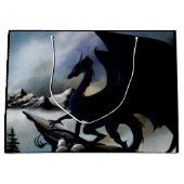 ブラックドラゴンファンタジーブルーマウンテンズ ラージペーパーバッグ (正面)