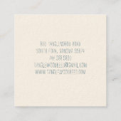 ブラックドラゴンフライフローラスクエアビジネスカード スクエア名刺 (裏面)