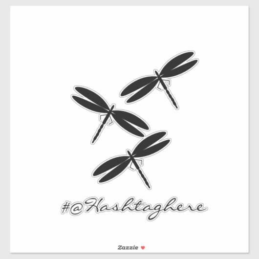 ブラックドラゴンフライ名スクリプトカーシール シール (シート)