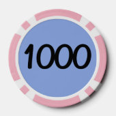 ブラックドラゴンブルーピンク1000ストライプのトランプのポーカーチップ ポーカーチップ (裏面)