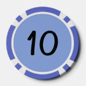 ブラックドラゴンブルーブルー10ストライプのトランプのポーカーチップ ポーカーチップ (裏面)