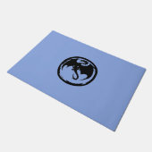 ブラックドラゴンブルー ドアマット (アングル)