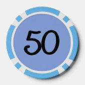 ブラックドラゴンブルーltブルー50ストライプのトランプのポーカーチップ ポーカーチップ (裏面)