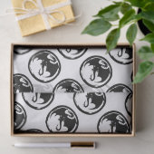 ブラックドラゴンホワイトティッシュペーパー媒体 薄葉紙 (ギフト)