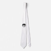 ブラックドラゴンホワイトネクタイ ネクタイ (正面)