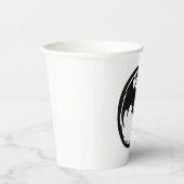 ブラックドラゴンホワイト紙カップ 紙コップ (右)